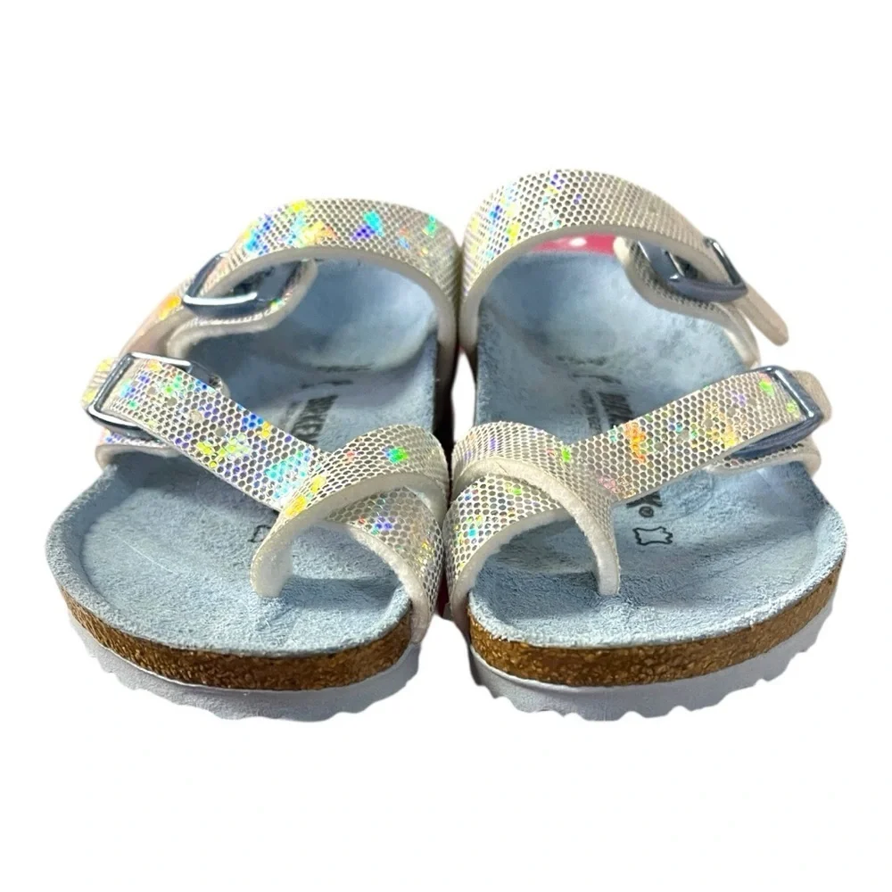 Birkenstock Mayari Kids Sandals | Holographic Silver | Size EU 26 / US Kids 8
